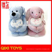 urso / coelho bebê cuddle cobertor brinquedo de pelúcia com cobertor